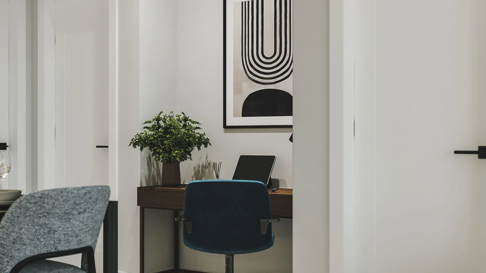 Coin bureau dans un appartement du Florent à Trois-Rivières